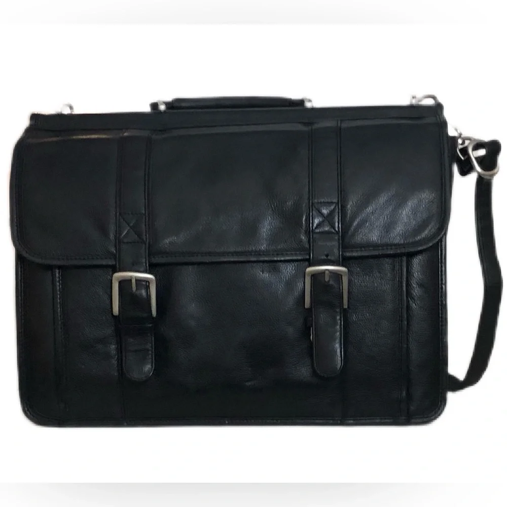 Wilson’s pebbled leather laptop messenger bag